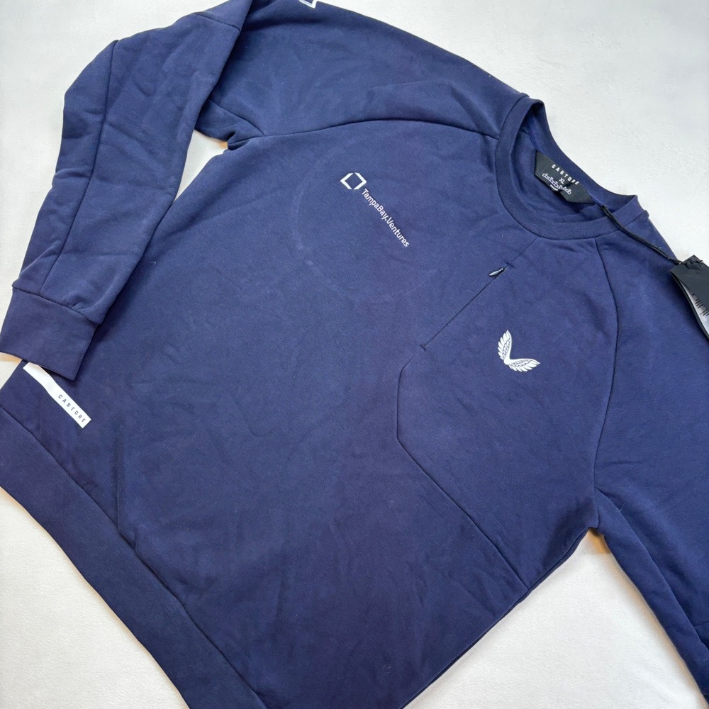 Castore‎ Tech Sweatshirt XL Navy Tampa Bay Ventures Logo Pullover Top Men's New